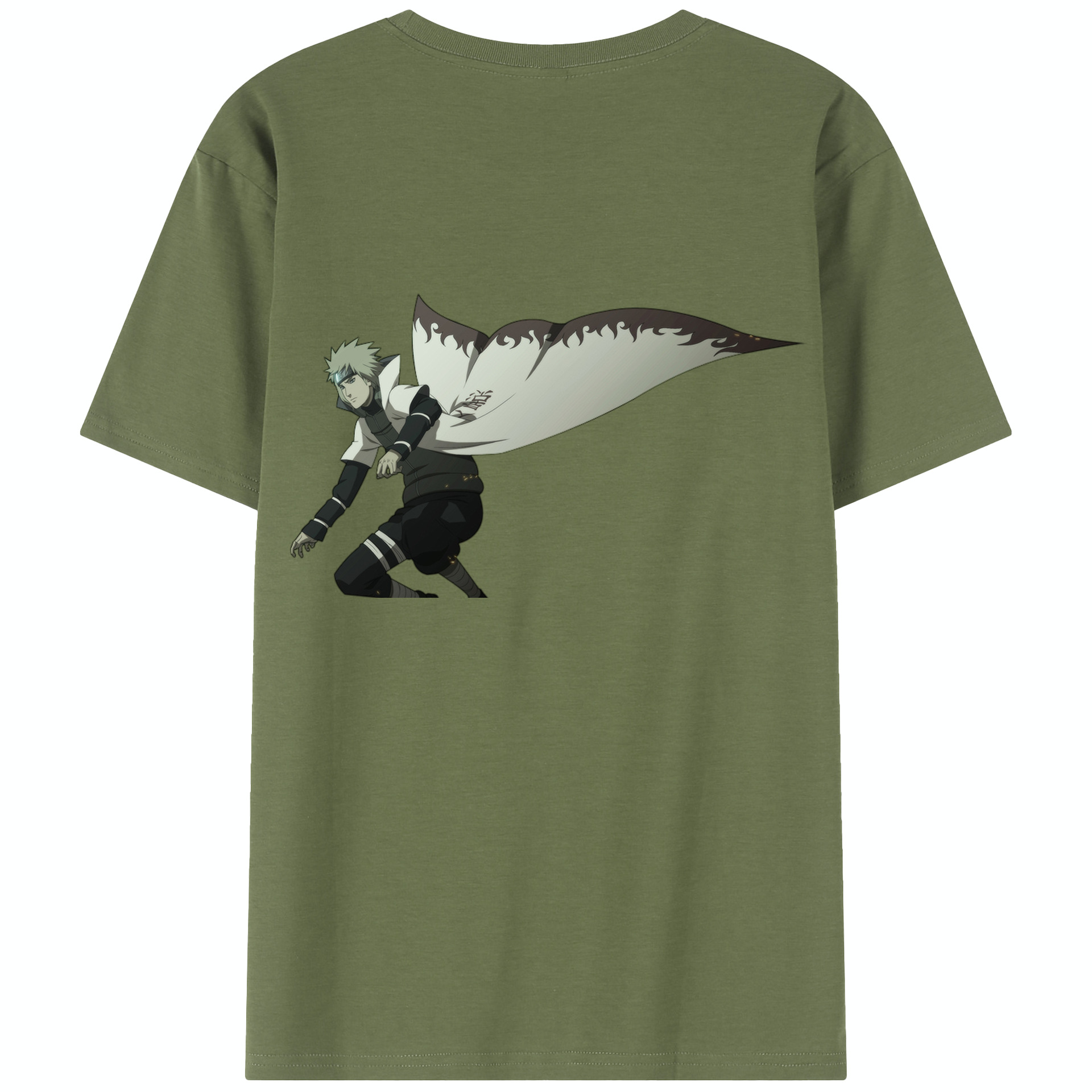（画像用） NARUTO -ナルト- 波風 ミナト Namikaze Minato 綿100％半袖Tシャツ（背面プリント）
